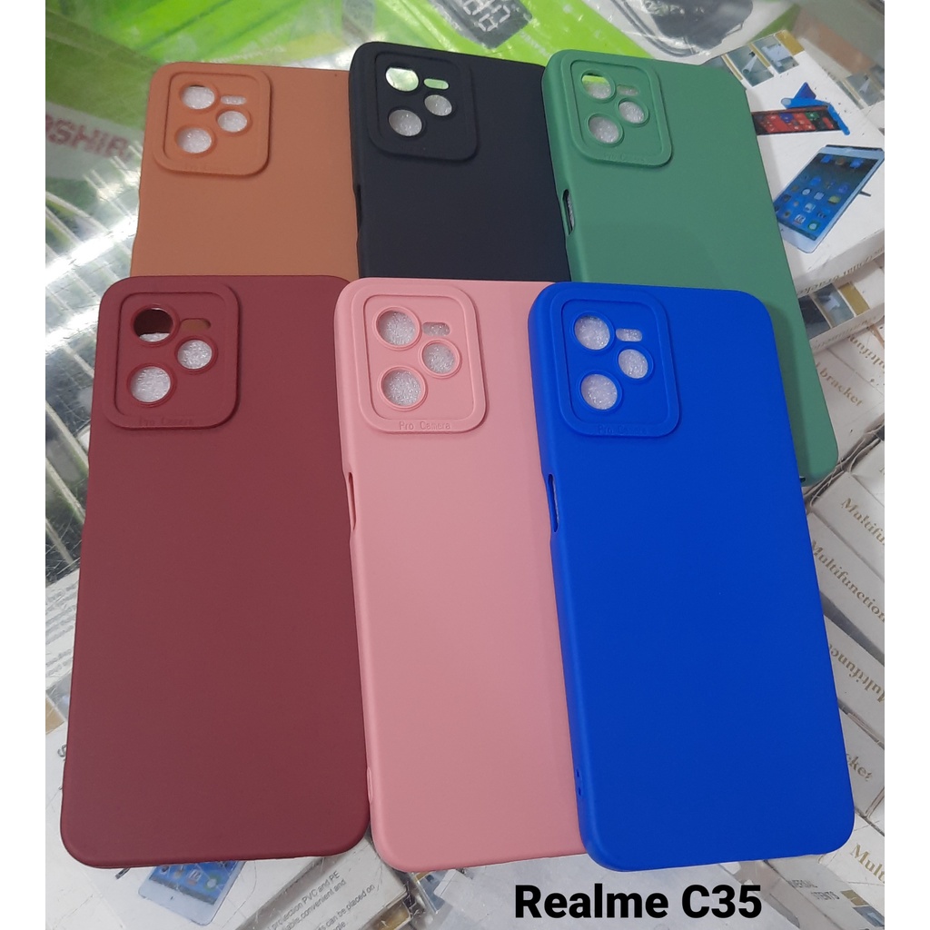 CASE PRO KAMERA REALME C31 SILIKON PRO CAMERA REALME C25 SOFTCASE MACARON REALME C35