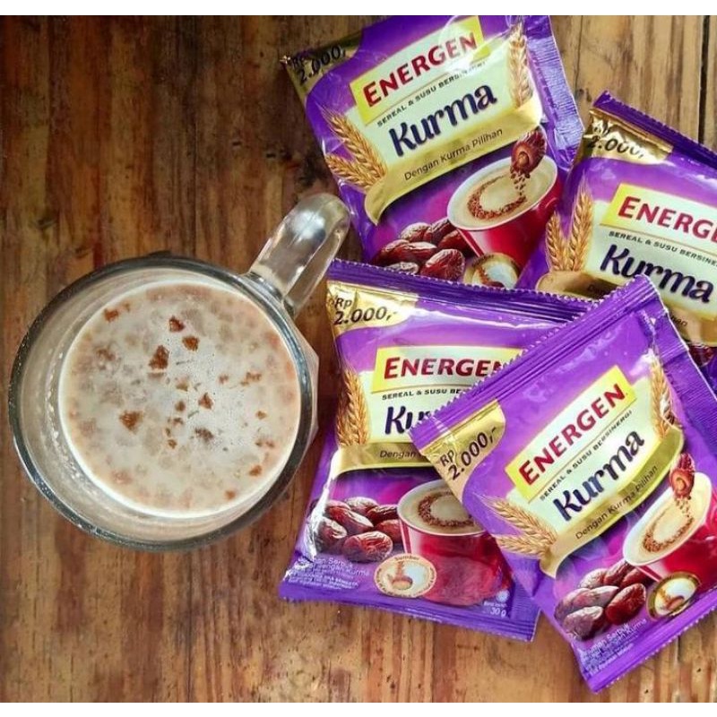 

Energen Sereal Kurma 1 Renceng Isi 10 Sachet @ 30 gram.