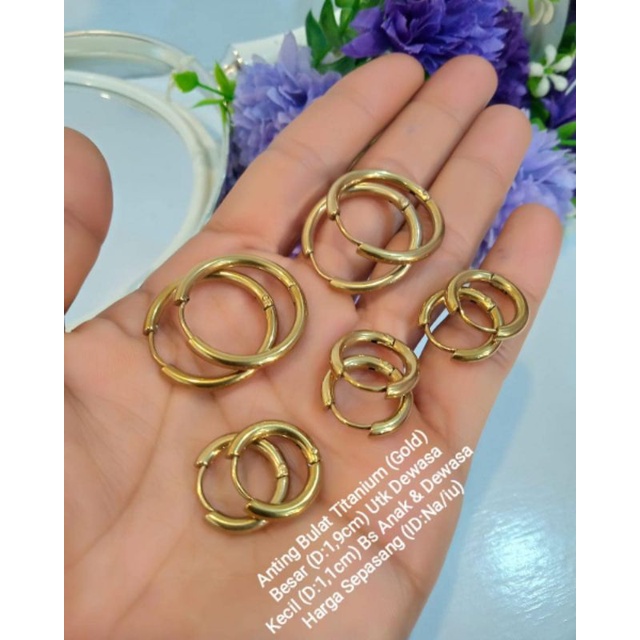 anting gipsy titanium gold