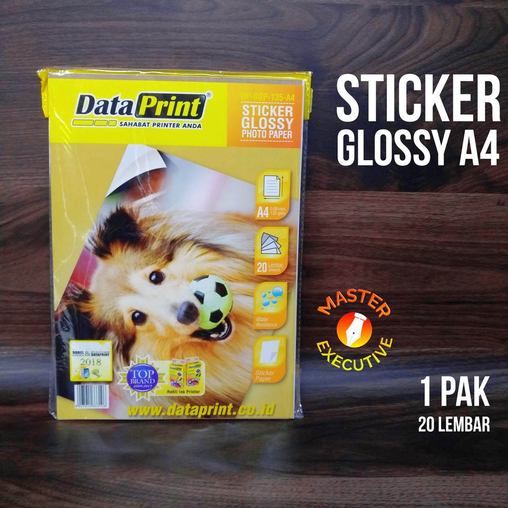 

[Pak - 20 Lembar] Data Print Sticker Glossy Paper 135 gsm A4 / DP-SGP-135-A4 Data Print