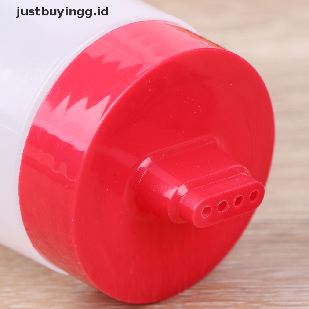 (Justbuyingg.Id) Botol Dispenser Saus / Kecap / Minyak 4 Lubang 300ml Bahan Resin Untuk Dapur