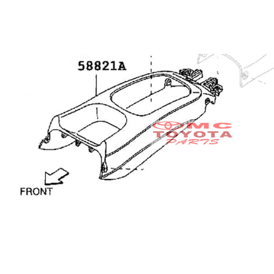 Console Box Panel Depan Avanza Xenia Old 58821-BZ010-E1