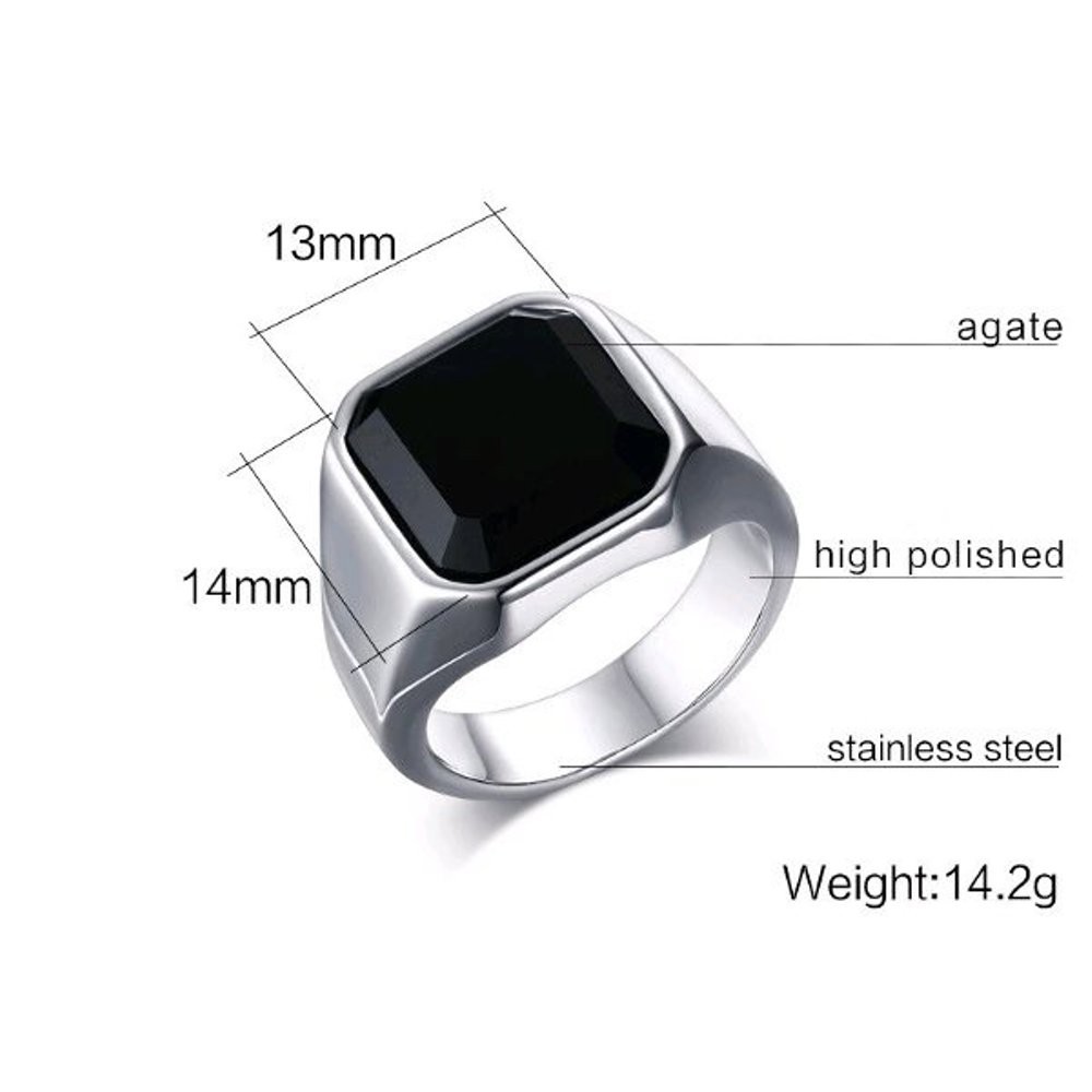 [Bayar di Tempat] CINCIN PRIA SUPER KEREN BLACK ONYX ASLI - SUPER EKSLUSIF