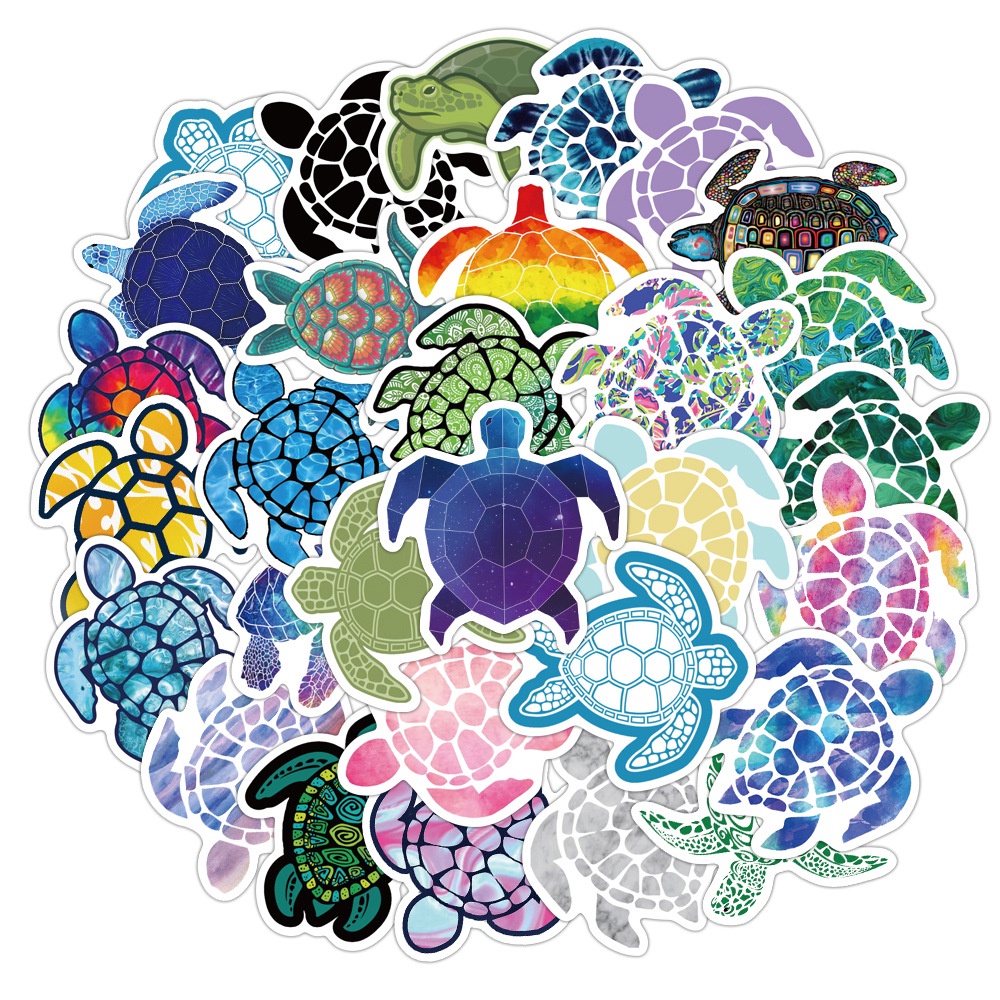 41Pcs/set Colorful Sea Turtle Waterproof DIY Stickers For Laptop Moto Skateboard Notebook Decor