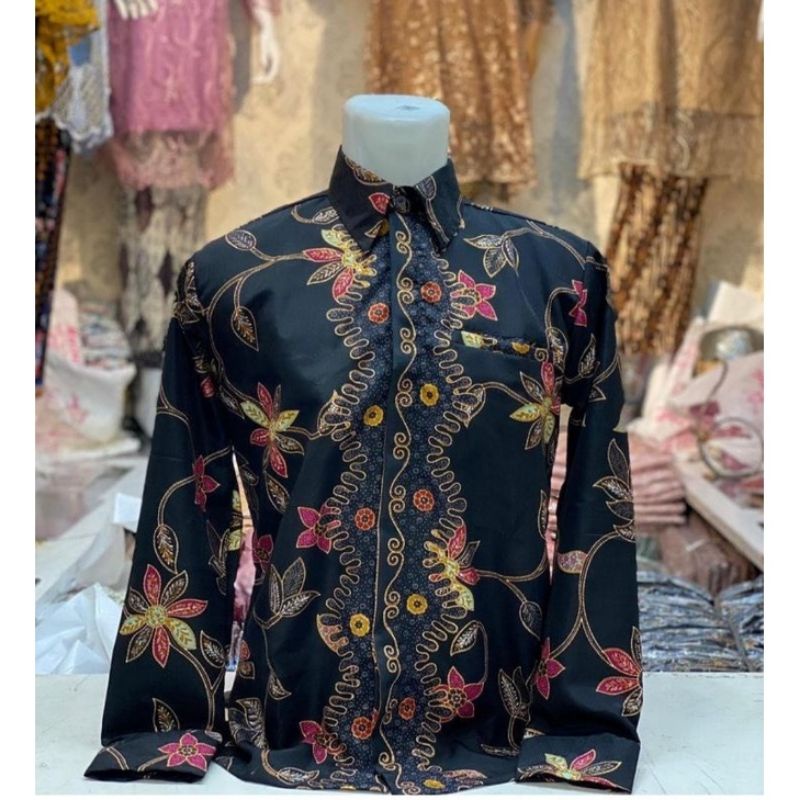 IndahKebaya | 50+ MOTIF / KEMEJA PANJANG PRIA / KEMEJA BATIK KEKINIAN / KEMEJA COUPLE KEBAYA / HITAM