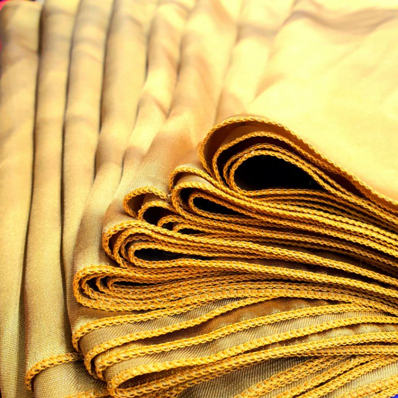 Kain Meteran - Kain - Kain POTONGAN SATIN SILK GOLD Ukuran 35x146cm