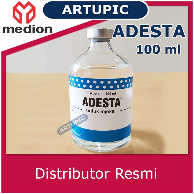 Adesta 100 ml Pelarut Obat Aquades Injeksi Vaksin Medion Hewan