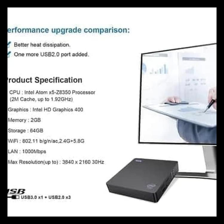 BAYAR DITEMPAT MINI PC BEELINK 4/64GB Z85 Z83V INTEL X5 Z8350 WINDOWS 10 MINIPC KODE 1106