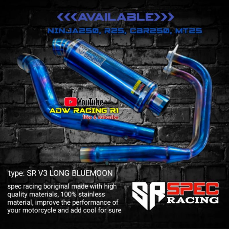 knalpot racing ninja 250, knalpot racing r25, knalpot racing cbr250, knalpot racing mt25, knalpot ra