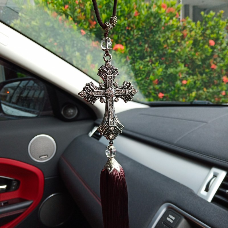 Gantungan Spion Mobil SALIB DIAMOND Christian Cross