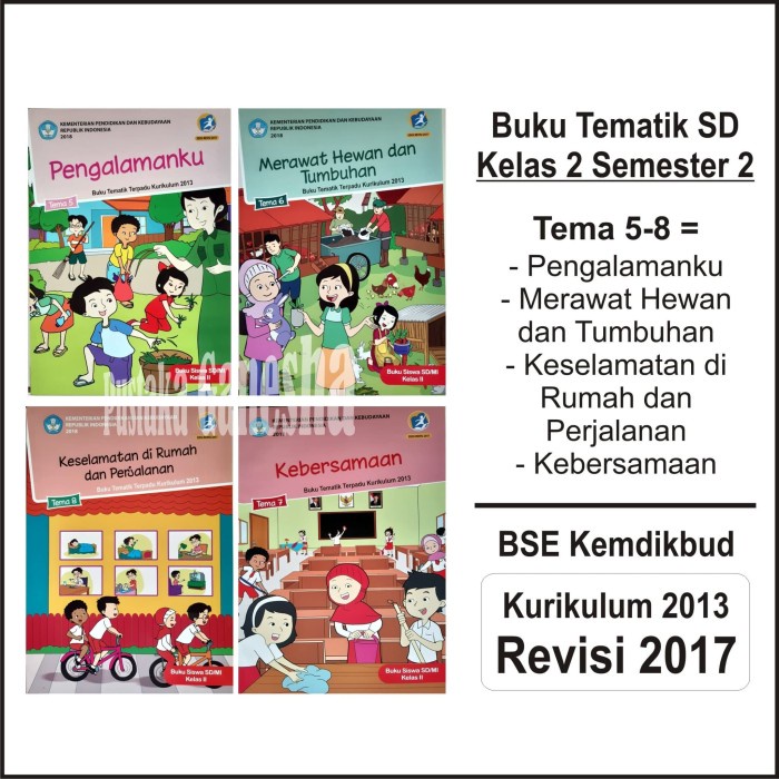 

❤BISA COD❤ Tematik SD Kelas 2 Tema 5 6 7 8 Buku Siswa Depdikbud Revisi Semester 2
