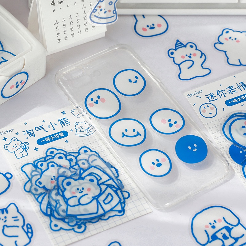 Stickers Deco Character Cute / Stiker Jurnal / Tempelan Lucu Unik Karakter