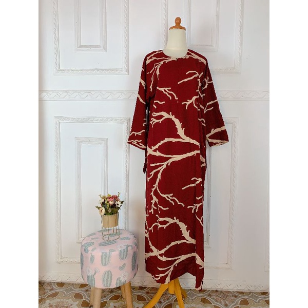 Daster Rayon Longdres Lengan panjang Arab Renda Busui adiba