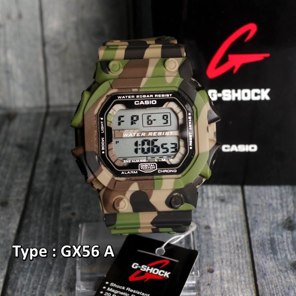 MODEL BARU PRODUK TERLARIS ... G-Shock Casio GX56 Loreng Army Tentara Jam tangan pria digital LED