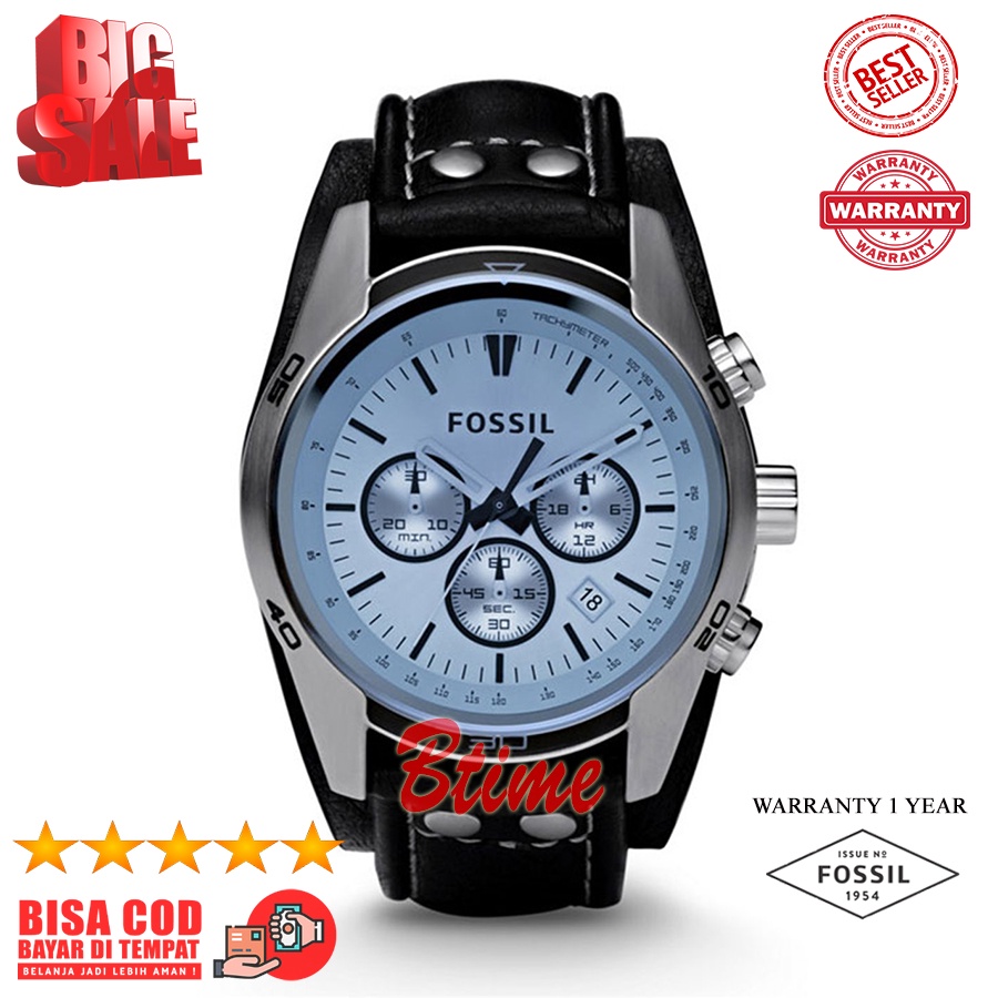 Diskon Fossil CH2564 - CH 2564 Quartz Leather Jam Tangan Pria Branded Limited Edition Garansi 1th