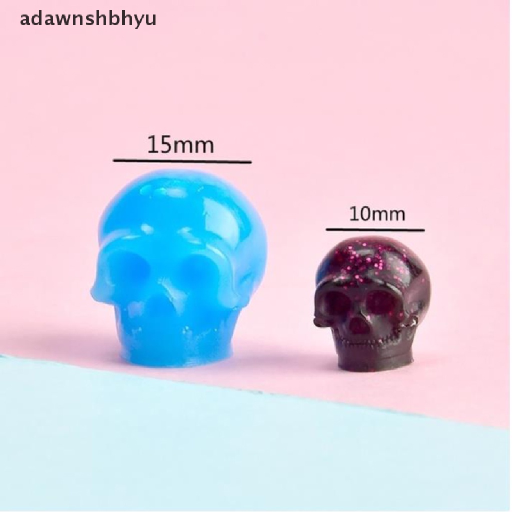 Adawnshbhyu Tengkorak Cetakan Silikon Resin Epoxy Resin Diy Tema Halloween Membuat Perhiasan Alat