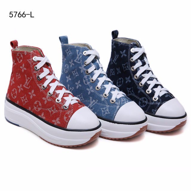 5766-L LV Monogram Denim Stellar Sneakers #5766-L