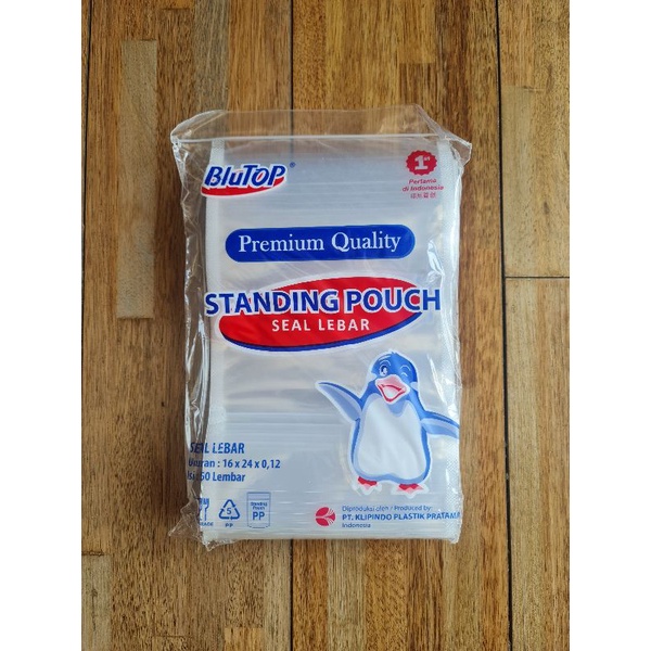 Standing Pouch Blutop 16x24 seal lebar