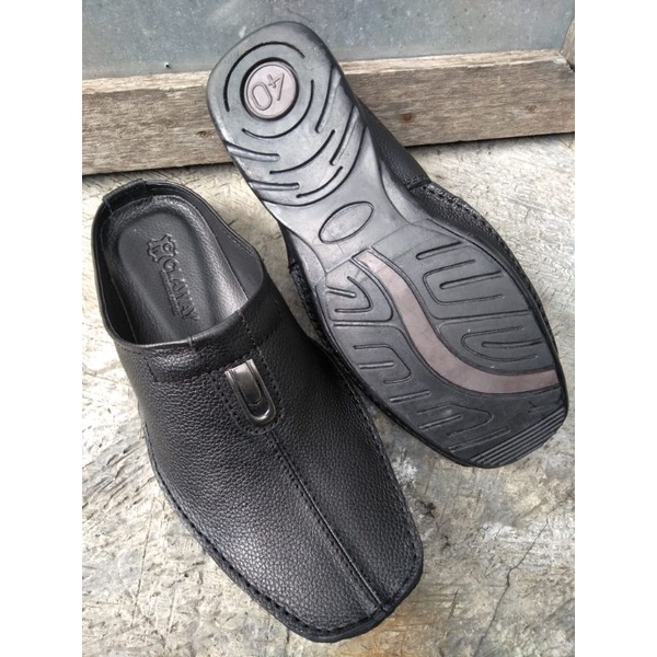 sandal sepatu bustong terompah selop  pria kulit branded asli original casual keren bandung berkualitas murah  jepang