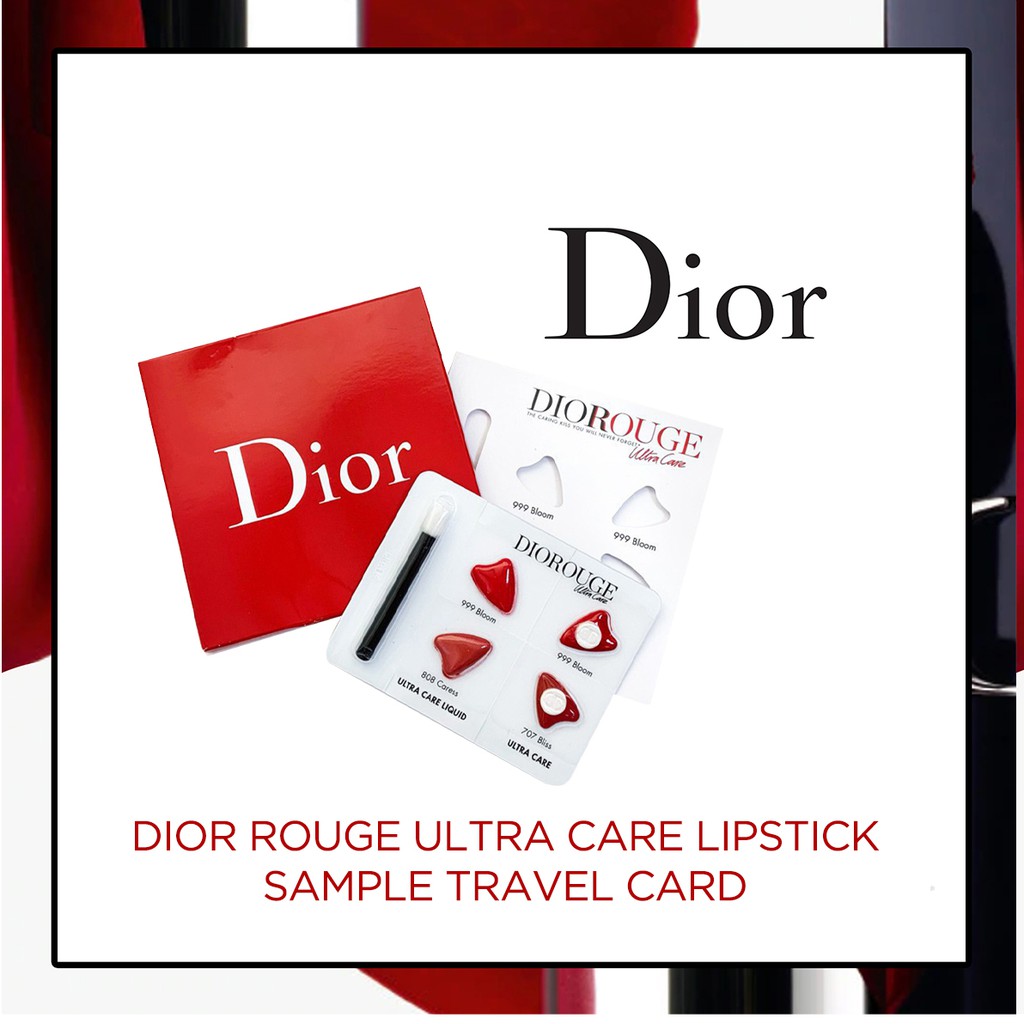 Dior Rouge Ultra Care Lipstick Sample Travel Card