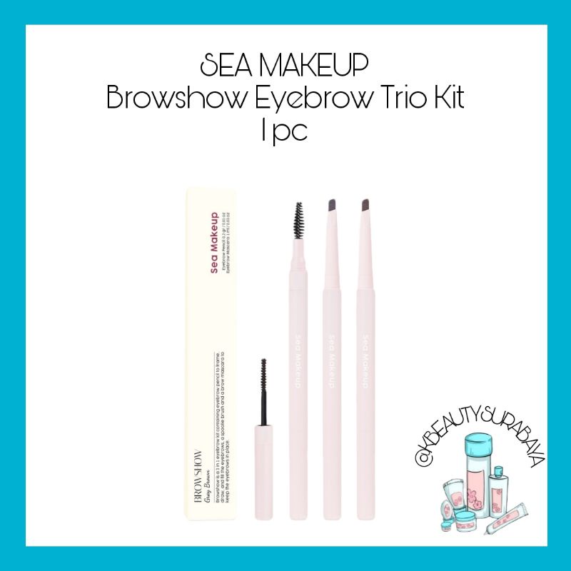 (BPOM) SEA MAKE UP Browshow Eyebrow Trio Kit