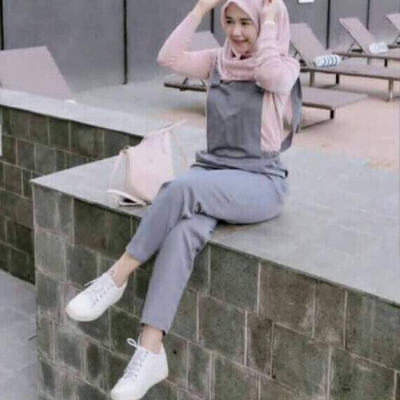 Discount Today grosir_solo || AZKA JUMSUIT || AKAZA OVERALL CELANA temi kodok jumpsuit bahan balotel