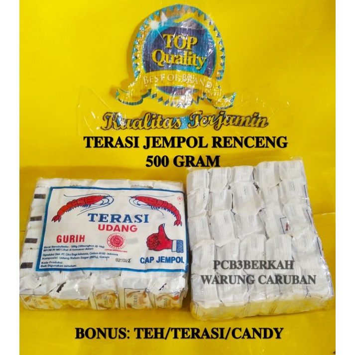 

TERASI JEMPOL KHAS CIREBON RENCENG 500 GR