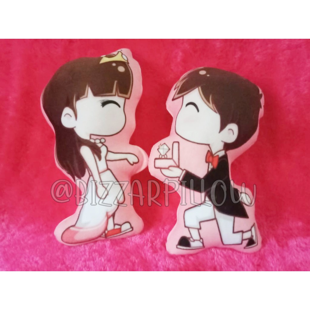 Bizzarpillow Bantal Kado Pernikahan Boneka Couple BZ180