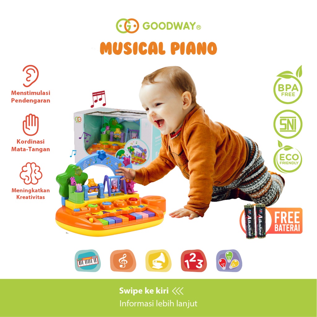 Goodway - Musical Piano All in 1 Piano / Mainan Bayi / Mainan Edukasi Piano Mainan Anak / Mainan Musik Anak