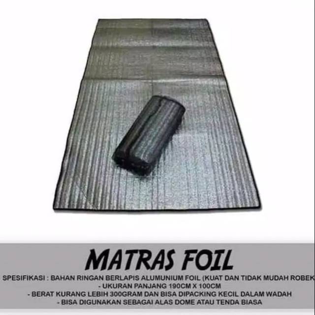 Matras Foil 180x100cm - matras alumunium - alas duduk camping outdoor - alas tenda kemping outdoor