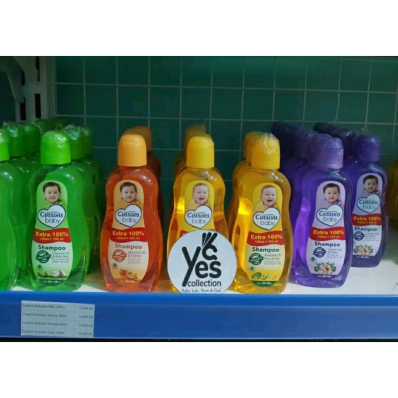 COD Shampoo cussons baby 200 ml Sampo Cuson Cusons Bayi Almond oil &amp; Honey Orange Candle Nut Celery Ungu Avocado Pro Vit B5 Kuning Coconut Oil Aloevera Hijau shampo bayi