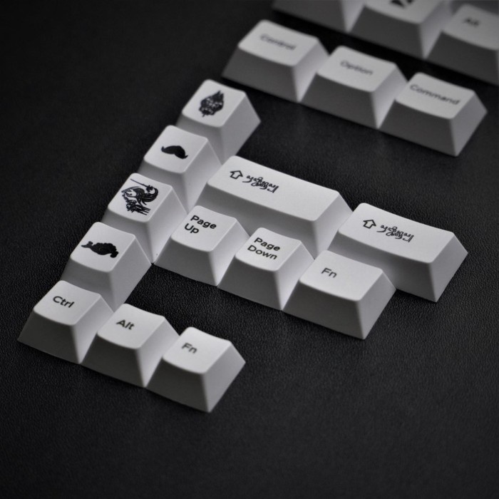 Noir Javanese Roots BOW Full Set Keycaps PBT Dye Sub Cherry Profile