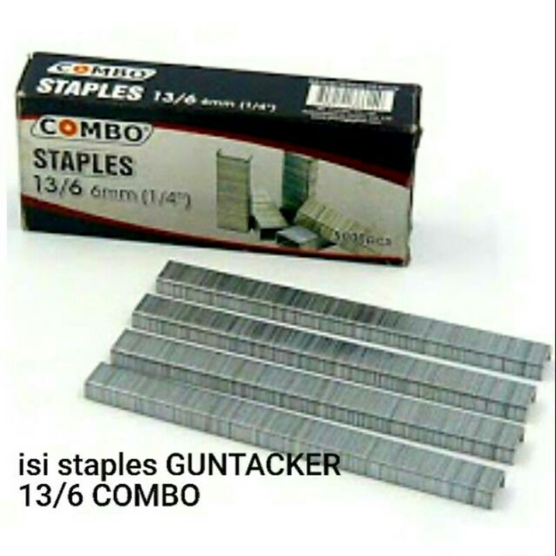 

GROSIR 2 BUAH PERLENGKAPAN ATK ISI MESIN ALAT PISTOL STAPLES STAPLER TEMBAK DINDING KOTAK COMBO 13/6 6 MM 6MM 1/4" BANCI MURAH PTK JKT