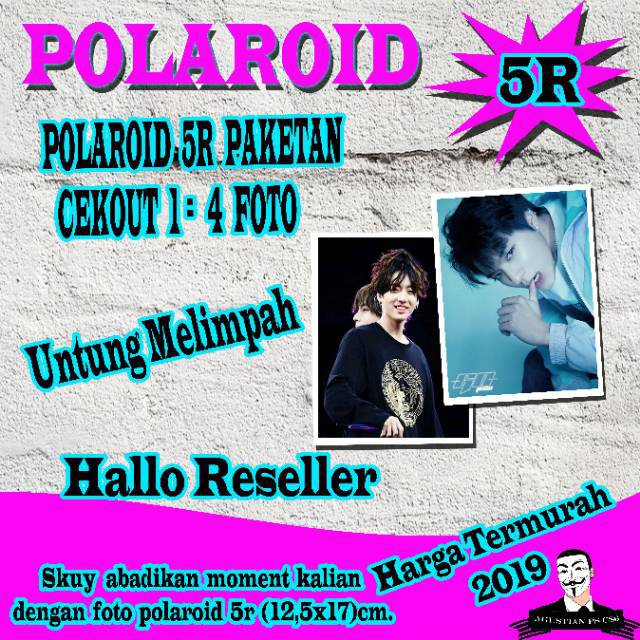 CETAK FOTO POLAROID 5R (4 FOTO)