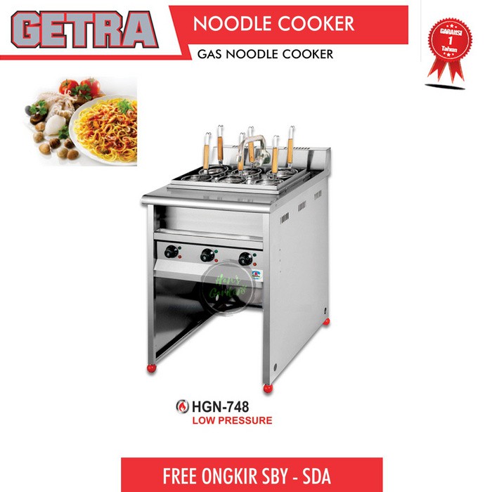 Gas noodle cooker mesin perebus mie low pressure GETRA HGN 748
