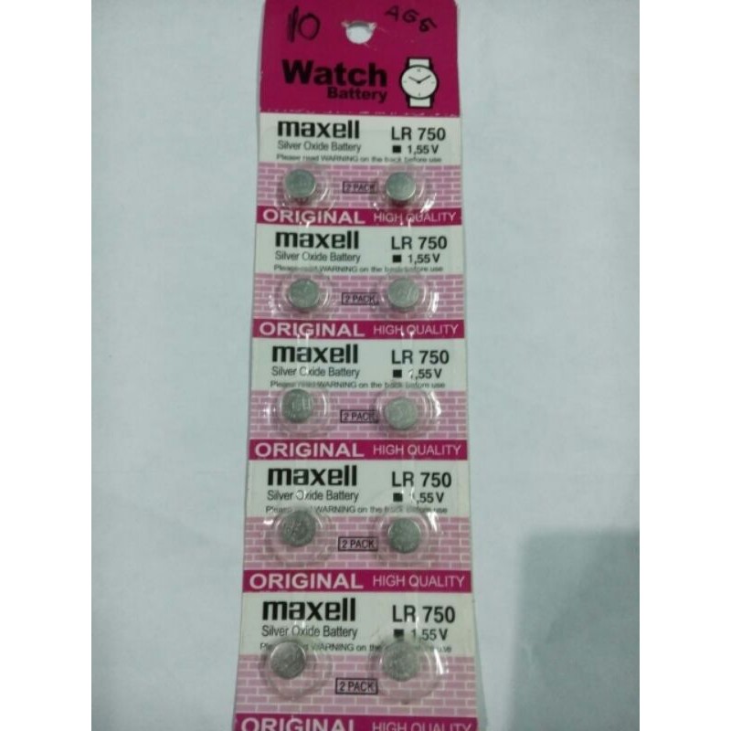 Batre MAXELL LR 750 AG5 1.55 - Batre LR750 BATREi watch battery