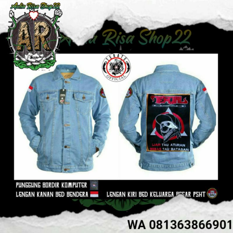 JAKET PSHT, JAKET SHORENK, JAKET PUNKSHTER, JAKET TERJAL FREE STIKER || AULIA RISA SHOP22