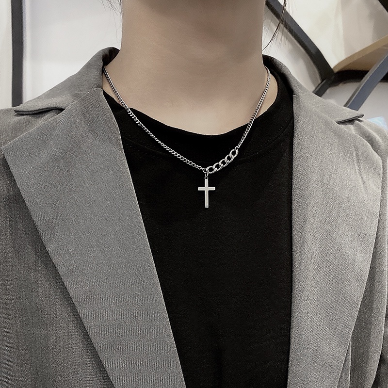 Cross Necklace Accessories Light Luxury Trendy Chain Pendant