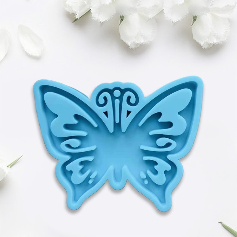 Glitter Key Chain Epoxy Resin Mold Handmade Butterfly Shape Keychain Casting Silicone Mould DIY Crafts Making Tool