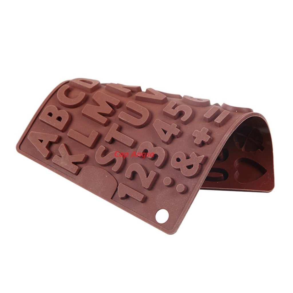 SILICONE MOLD SILICON MOULD ALPHABET NUMBER FONDANT CHOCOLATE BIRTDAY MOULD SILIKON 43 CHARACTER SIMBOL