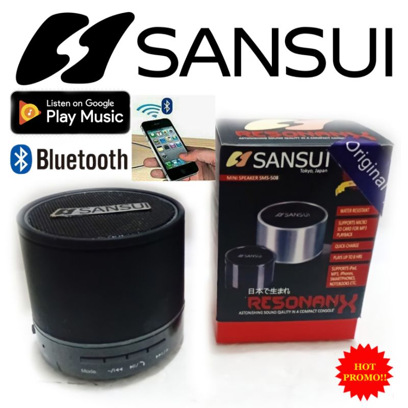 Speaker Mini SANSUI SM 508 Speaker Portable Bluetooth Play Musik Hp