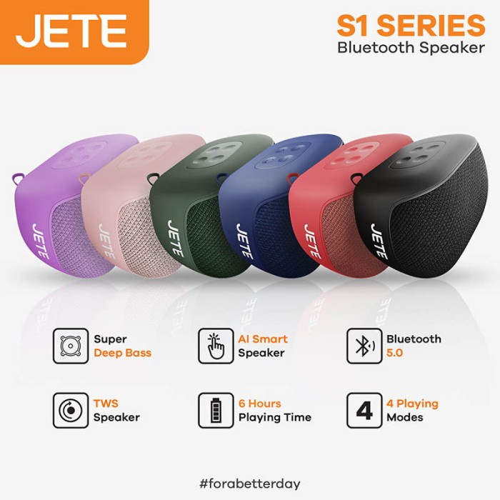 Jete Portable Speaker Bluethooth S1 - Bluethooth Speaker