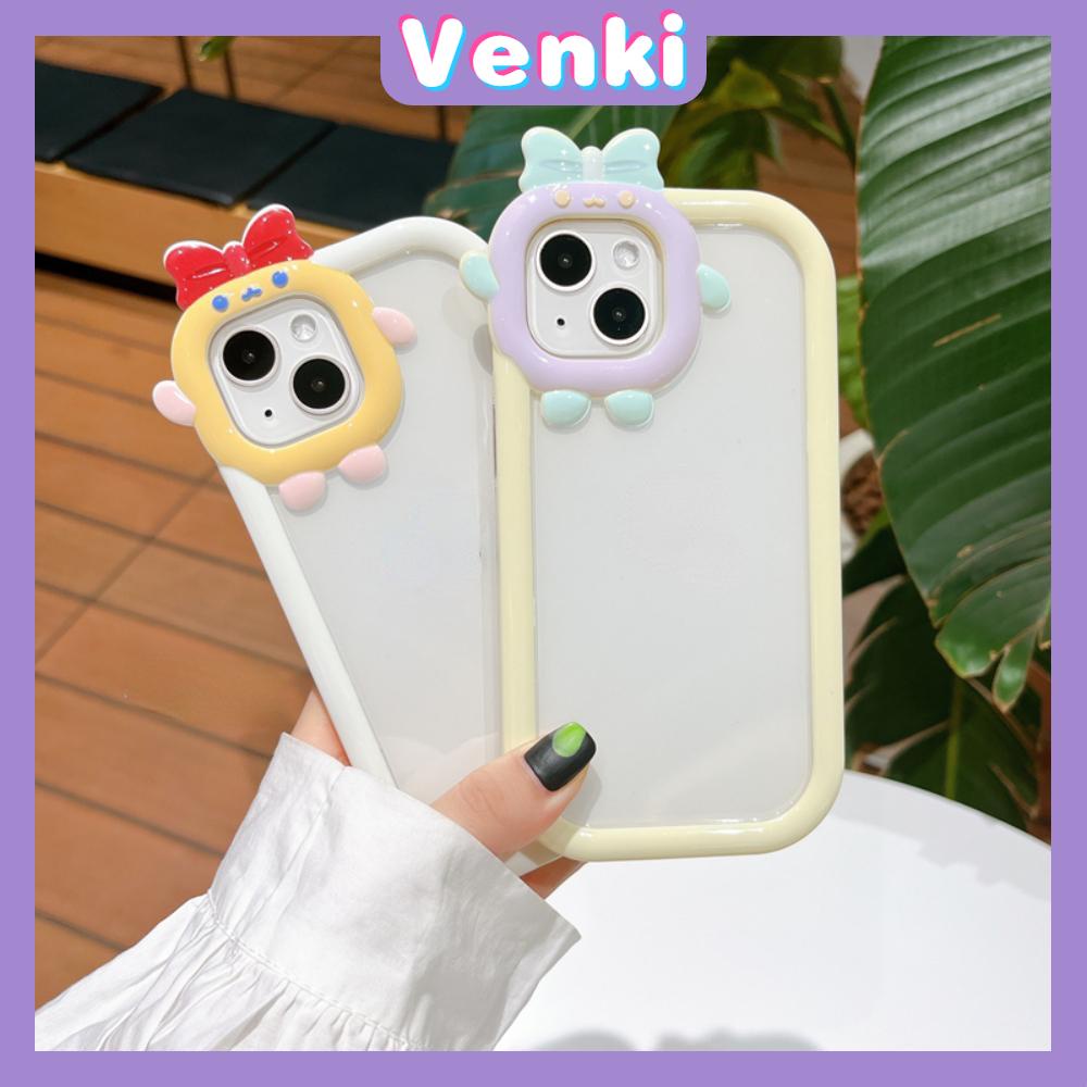 iPhone Case Silicone Soft Case Clear Case Airbag Shockproof Protection Camera Varnish Feel Bow Cute Cartoon Compatible For iPhone 11 Pro Max 13 Pro Max 12 Pro Max 7Plus xr XS Max