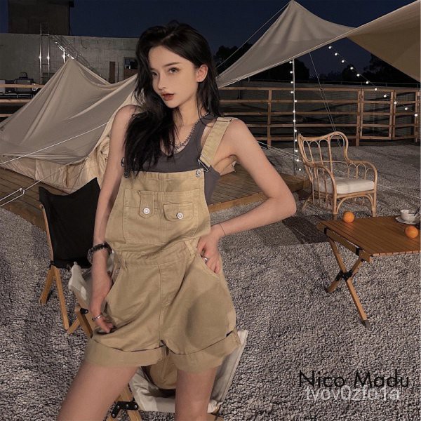 NICO##OVERALL JEANS CELANA/TALI PINGGANG WANITA/TALI BAHU JEANS WANITA PINGGANG TINGGI PELANGSING LONGGAR LEBAR KAKI PENDEK JUMPSUIT WORKWEAR LURUS