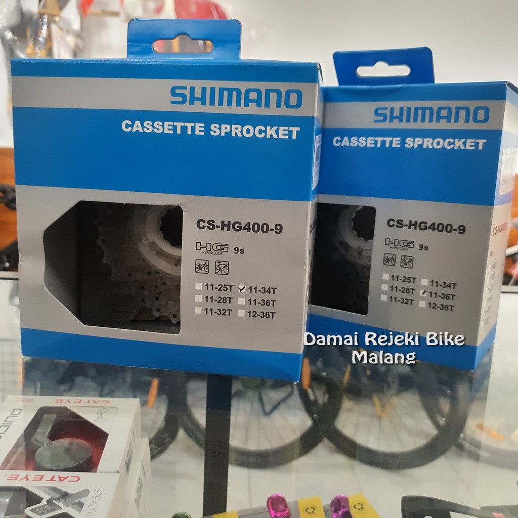 Cassette Shimano HG400 9 speed Alivio Sora 11-34T 11-36T CS-HG400-9