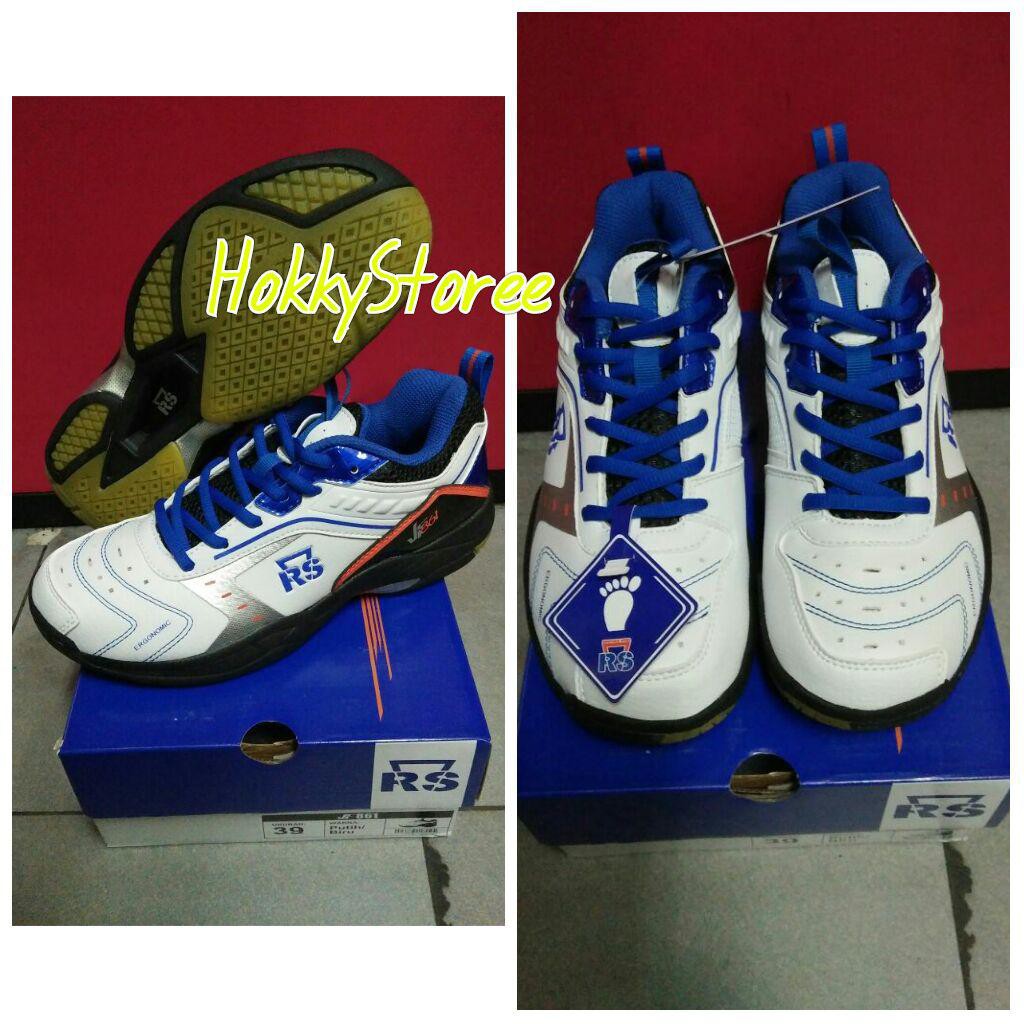 SEPATU BADMINTON RS JF 861 PUTIH BIRU - ORIGINAL