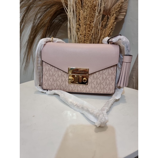 mk rose small sign ballet xbody authentic bag