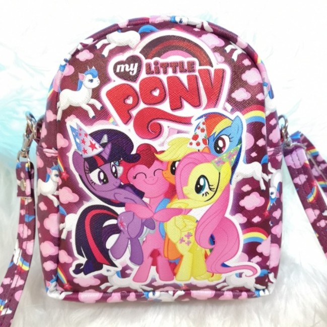 PA TAS SELEMPANG ANAK CEWEK FASHION IMPORT TALI FULL PRINTING WATERPROOF LOL UNICORN HK FROZEN PONY / TA025