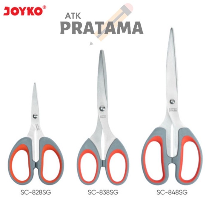 

SALE HABISIN STOCK!! JOYKO GUNTING Soft Grip Scissors SC-838SG SC-828SG SC-848SG ATK PRATAMA