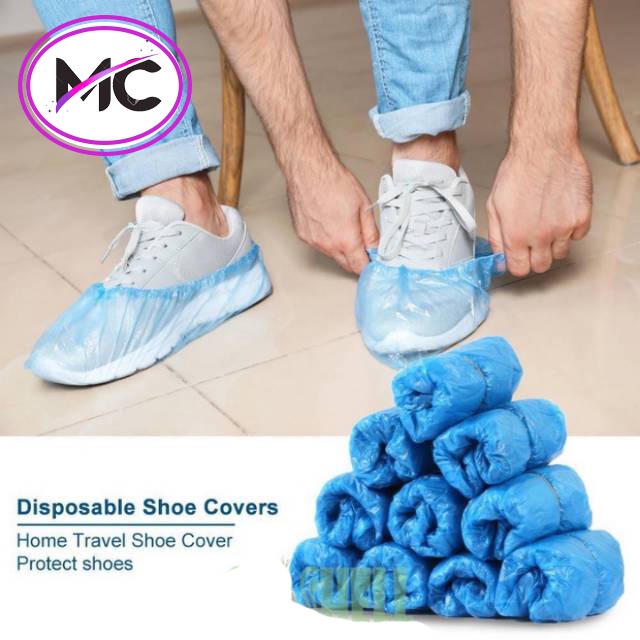 Sarung Sepatu Anti Air Jas Hujan Plastik Pelindung Waterproof Cover Shoes Disposable Plastic Anti Debu Noda